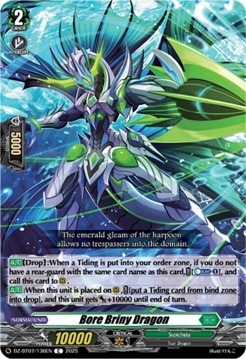 Bore Briny Dragon (DZ-BT07/136EN) [DZ-BT07: Moon Fangs & Cerulean Blaze] | Pegasus Games WI