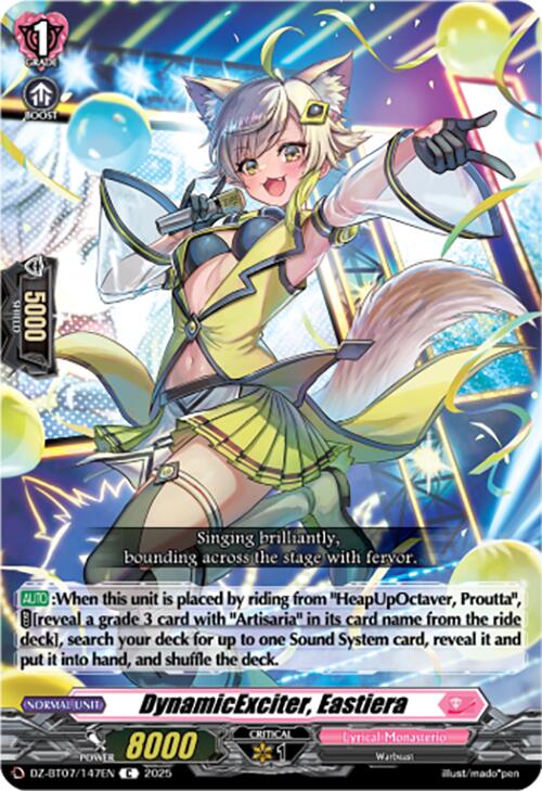 DynamicExciter, Eastiera (DZ-BT07/147EN) [DZ-BT07: Moon Fangs & Cerulean Blaze] | Pegasus Games WI
