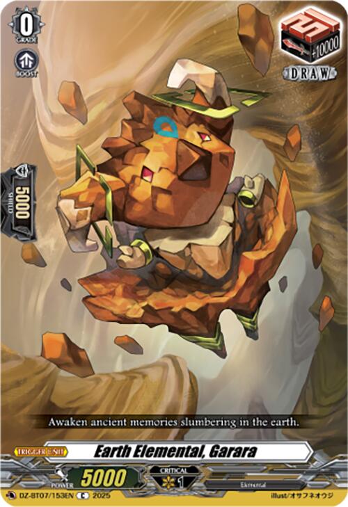 Earth Elemental, Garara (DZ-BT07/153EN) [DZ-BT07: Moon Fangs & Cerulean Blaze] | Pegasus Games WI
