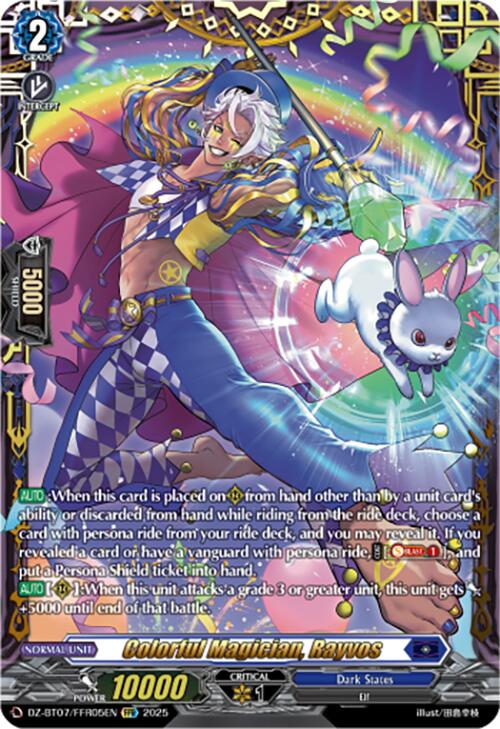 Colorful Magician, Rayvos (DZ-BT07/FFR05EN) [DZ-BT07: Moon Fangs & Cerulean Blaze] | Pegasus Games WI