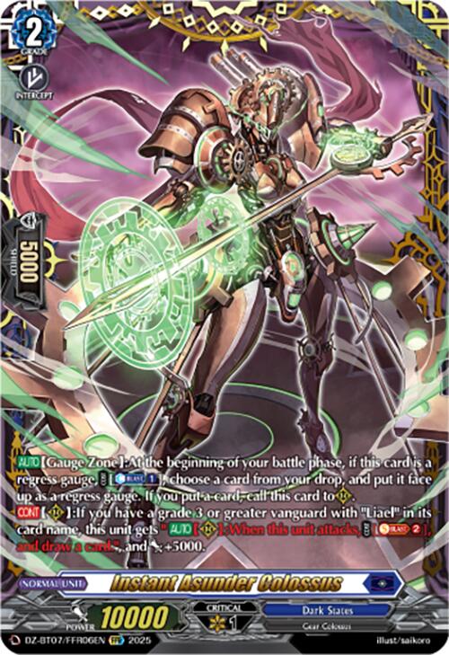 Instant Asunder Colossus (DZ-BT07/FFR06EN) [DZ-BT07: Moon Fangs & Cerulean Blaze] | Pegasus Games WI