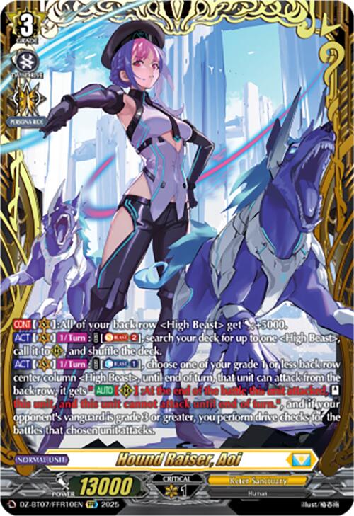 Hound Raiser, Aoi (DZ-BT07/FFR10EN) [DZ-BT07: Moon Fangs & Cerulean Blaze] | Pegasus Games WI