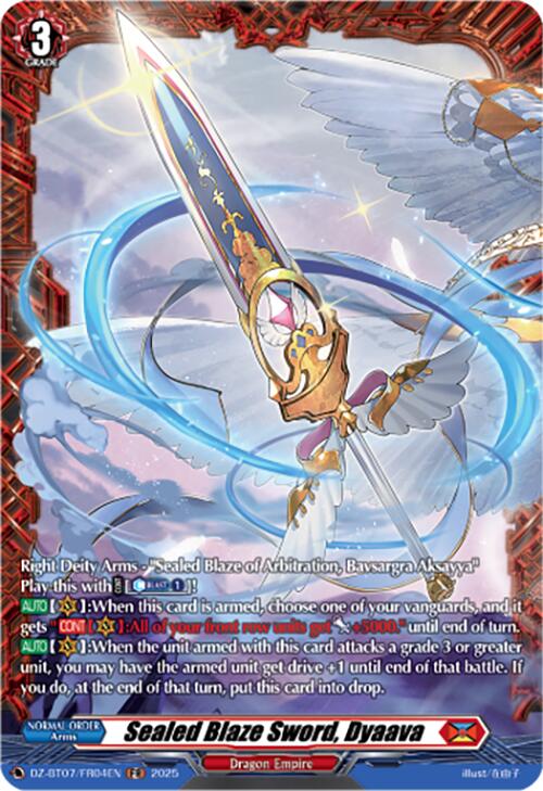 Sealed Blaze Sword, Dyaava (DZ-BT07/FR04EN) [DZ-BT07: Moon Fangs & Cerulean Blaze] | Pegasus Games WI