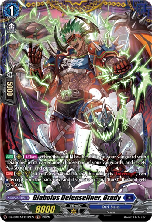 Diabolos Defenseliner, Grady (DZ-BT07/FR12EN) [DZ-BT07: Moon Fangs & Cerulean Blaze] | Pegasus Games WI