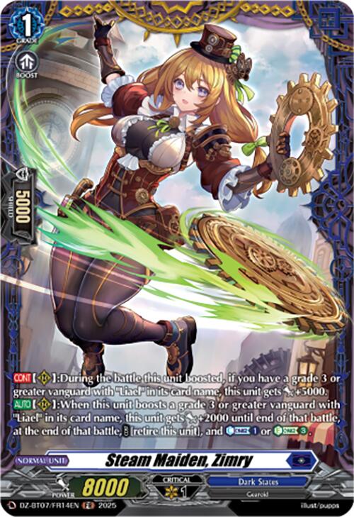 Steam Maiden, Zimry (DZ-BT07/FR14EN) [Moon Fangs & Cerulean Blaze] | Pegasus Games WI