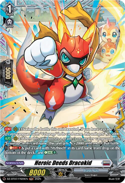 Heroic Deeds Dracokid (DZ-BT07/FR20EN) [DZ-BT07: Moon Fangs & Cerulean Blaze] | Pegasus Games WI