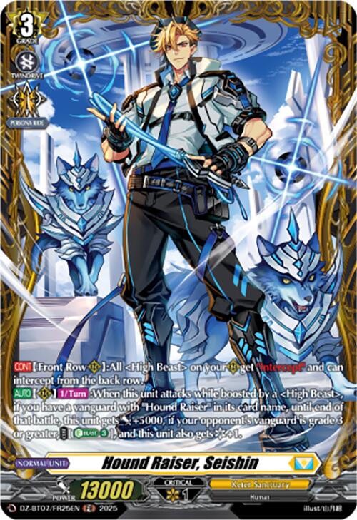 Hound Raiser, Seishin (DZ-BT07/FR25EN) [DZ-BT07: Moon Fangs & Cerulean Blaze] | Pegasus Games WI