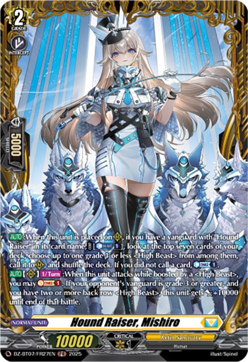 Hound Raiser, Mishiro (DZ-BT07/FR27EN) [DZ-BT07: Moon Fangs & Cerulean Blaze] | Pegasus Games WI