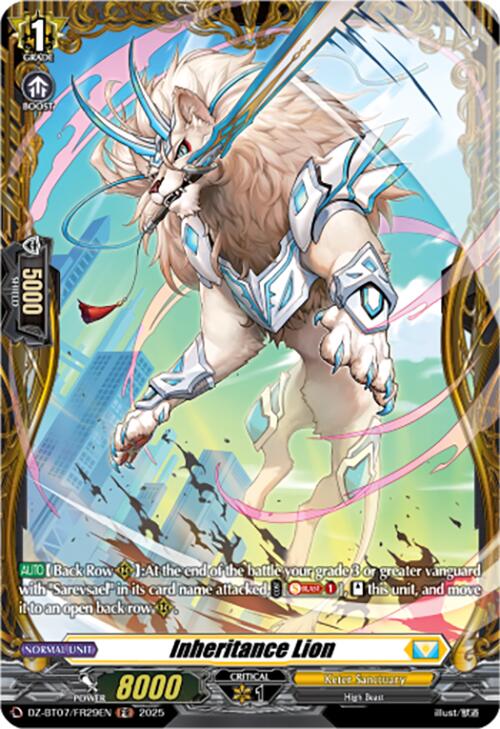 Inheritance Lion (DZ-BT07/FR29EN) [DZ-BT07: Moon Fangs & Cerulean Blaze] | Pegasus Games WI