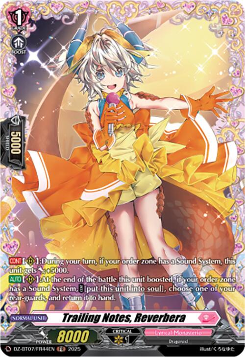 Trailing Notes, Reverbera (DZ-BT07/FR44EN) [DZ-BT07: Moon Fangs & Cerulean Blaze] | Pegasus Games WI