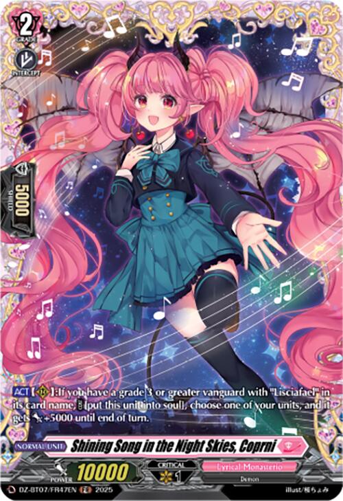 Shining Song in the Night Skies, Coprni (DZ-BT07/FR47EN) [Moon Fangs & Cerulean Blaze] | Pegasus Games WI