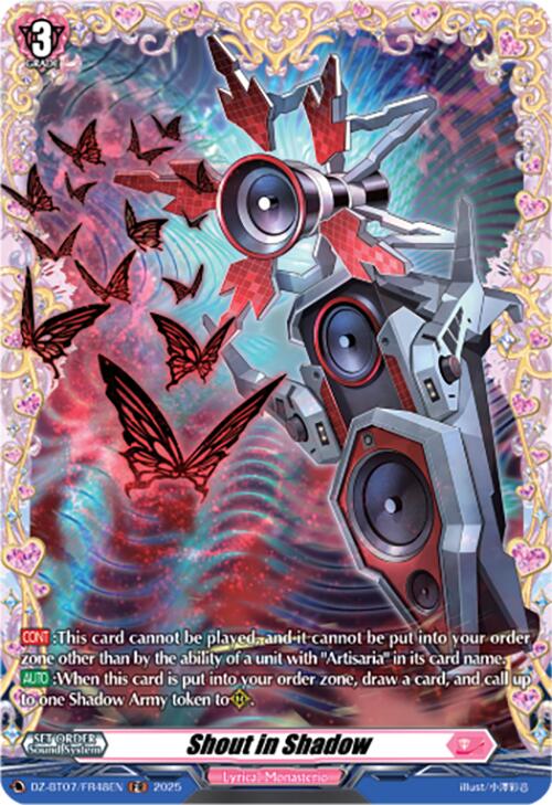 Shout in Shadow (DZ-BT07/FR48EN) [Moon Fangs & Cerulean Blaze] | Pegasus Games WI