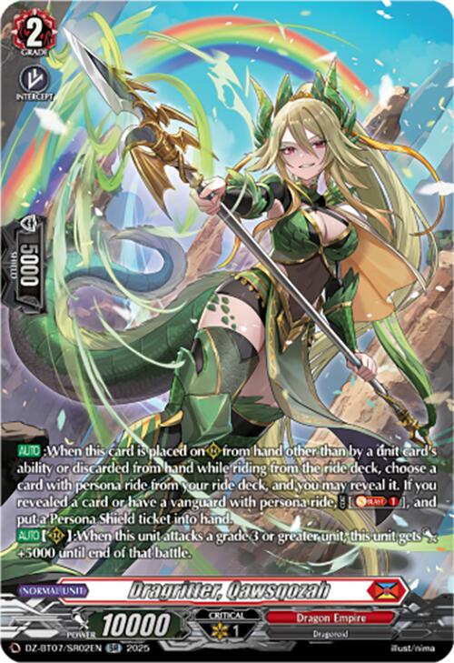 Dragritter, Qawsqozah (DZ-BT07/SR02EN) [DZ-BT07: Moon Fangs & Cerulean Blaze] | Pegasus Games WI