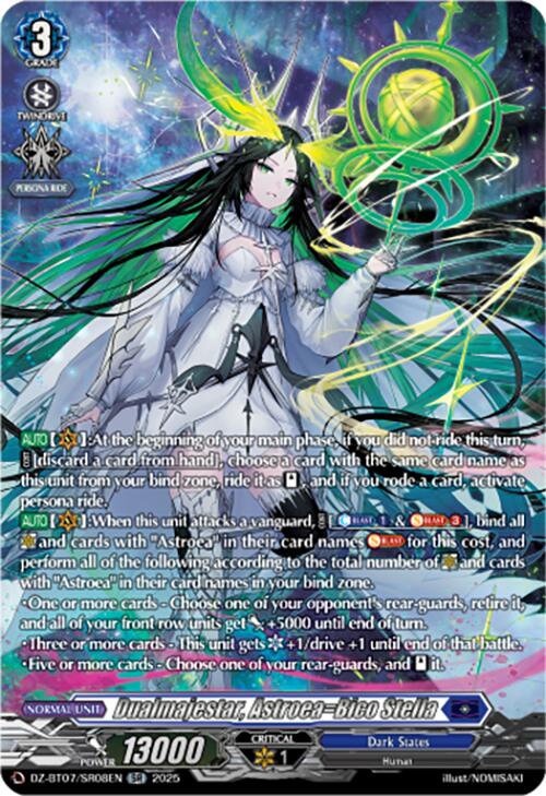 Dualmajestar, Astroea=Bico Stella (DZ-BT07/SR08EN) [DZ-BT07: Moon Fangs & Cerulean Blaze] | Pegasus Games WI