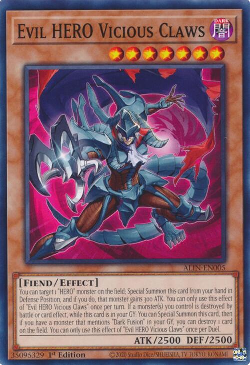 Evil HERO Vicious Claws [ALIN-EN005] Common | Pegasus Games WI