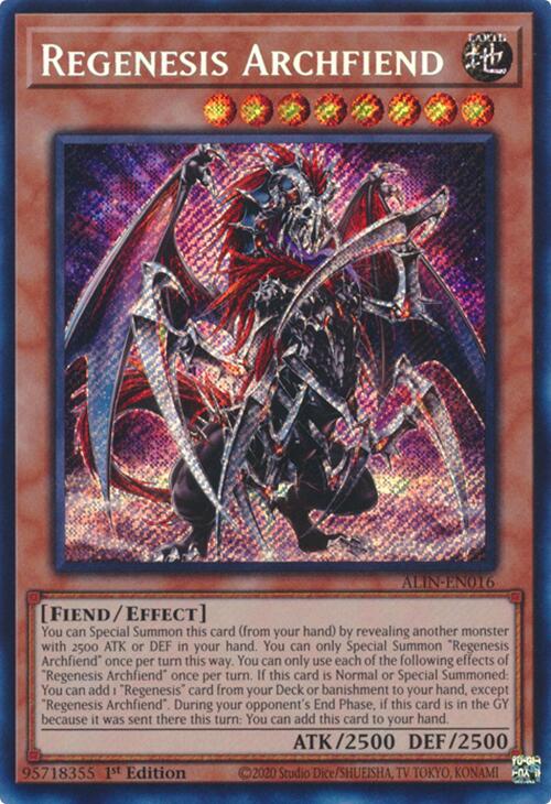 Regenesis Archfiend [ALIN-EN016] Secret Rare | Pegasus Games WI