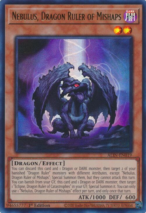 Nebulus, Dragon Ruler of Mishaps [ALIN-EN019] Ultra Rare | Pegasus Games WI