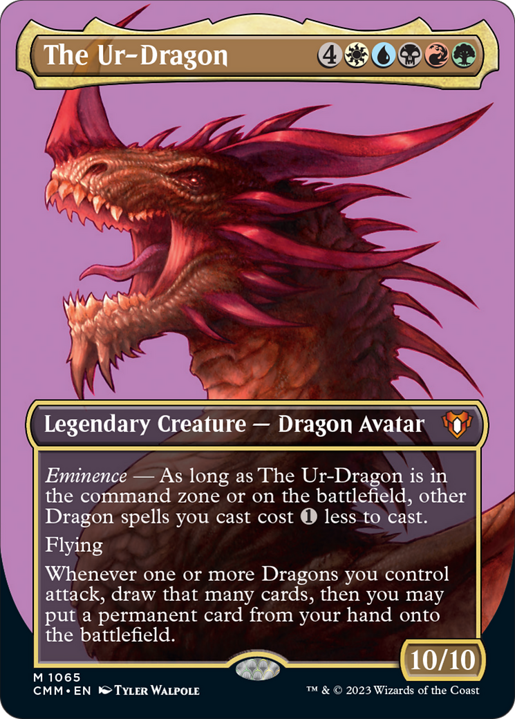 The Ur-Dragon (Borderless Textured Foil Frame Break) [Commander Masters] | Pegasus Games WI