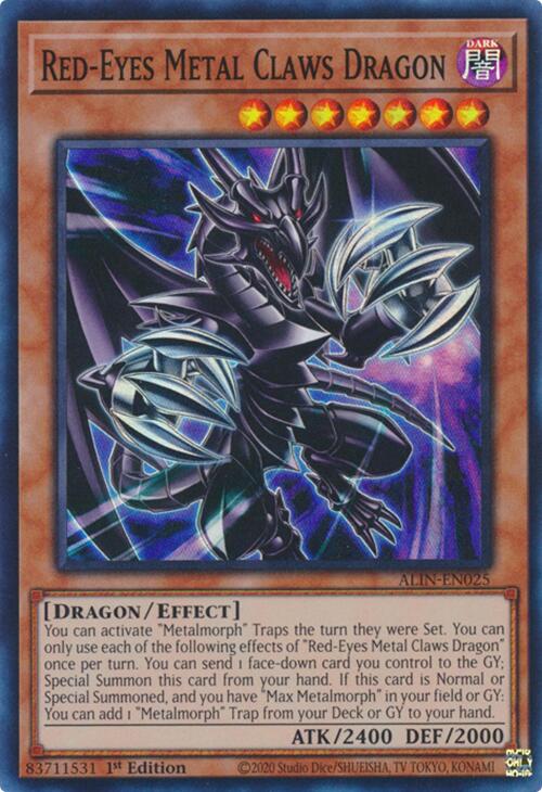 Red-Eyes Metal Claws Dragon [ALIN-EN025] Super Rare | Pegasus Games WI
