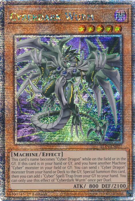 Cyberdark Wurm [ALIN-EN027] Quarter Century Secret Rare | Pegasus Games WI