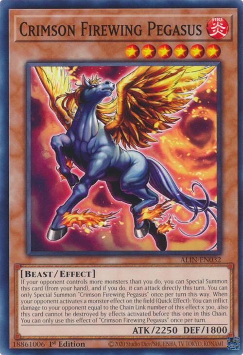 Crimson Firewing Pegasus [ALIN-EN032] Common | Pegasus Games WI