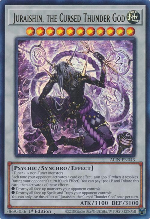 Juraishin, the Cursed Thunder God [ALIN-EN043] Ultra Rare | Pegasus Games WI