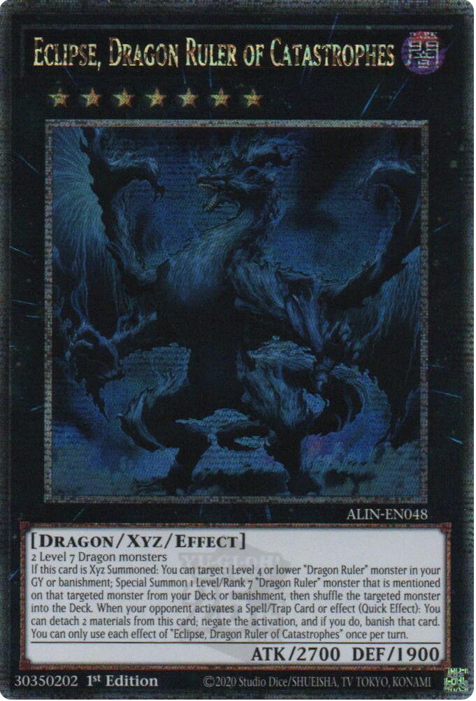 Eclipse, Dragon Ruler of Catastrophes [ALIN-EN048] Quarter Century Secret Rare | Pegasus Games WI