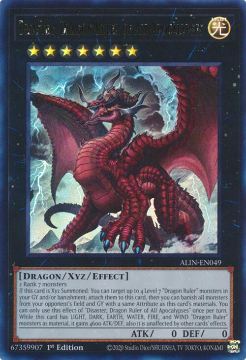 Disaster, Dragon Ruler of All Apocalypses [ALIN-EN049] Ultra Rare | Pegasus Games WI