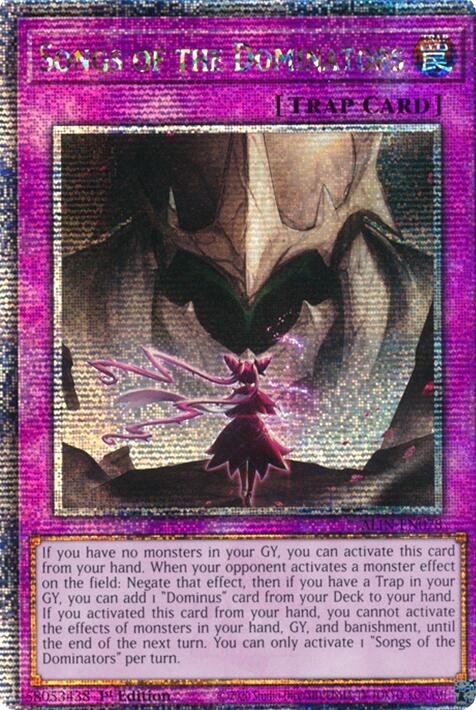 Songs of the Dominators [ALIN-EN078] Quarter Century Secret Rare | Pegasus Games WI