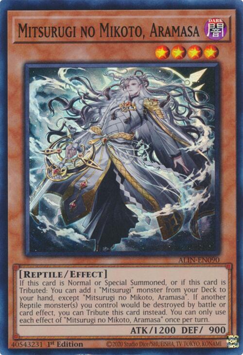 Mitsurugi no Mikoto, Aramasa [ALIN-EN090] Super Rare | Pegasus Games WI