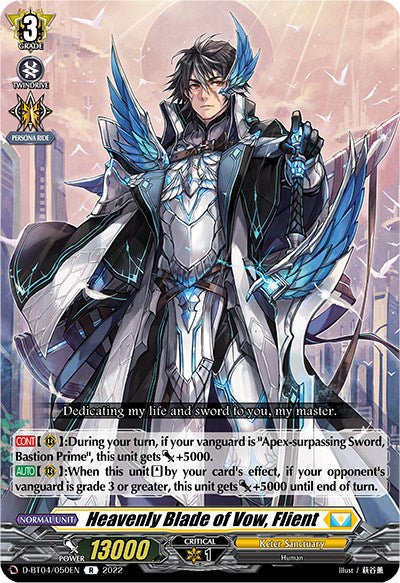 Heavenly Blade of Vow, Flient (D-BT04/050EN) [Awakening of Chakrabarthi] | Pegasus Games WI
