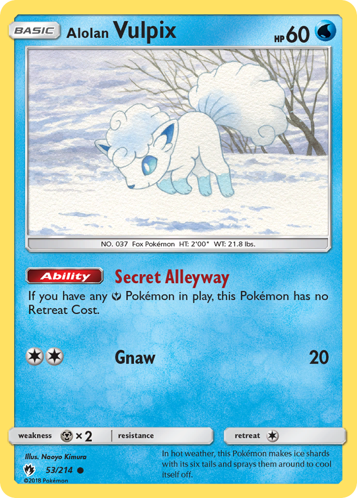 Alolan Vulpix (53/214) [Sun & Moon: Lost Thunder] | Pegasus Games WI
