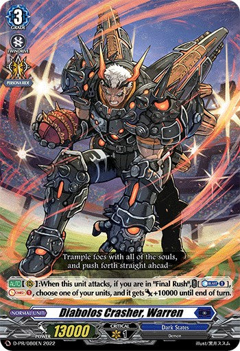Diabolos Crasher, Warren (D-PR/080EN) [D Promo Cards] | Pegasus Games WI