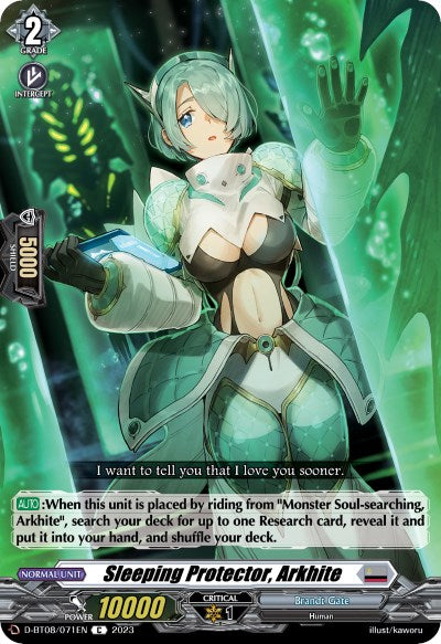 Sleeping Protector, Arkhite (D-BT08/071EN) [Minerva Rising] | Pegasus Games WI