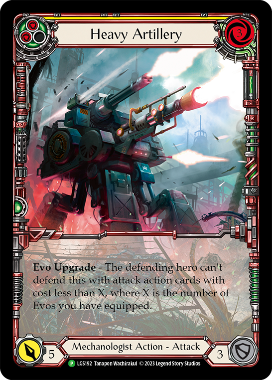 Heavy Artillery (Yellow) [LGS192] (Promo)  Rainbow Foil | Pegasus Games WI