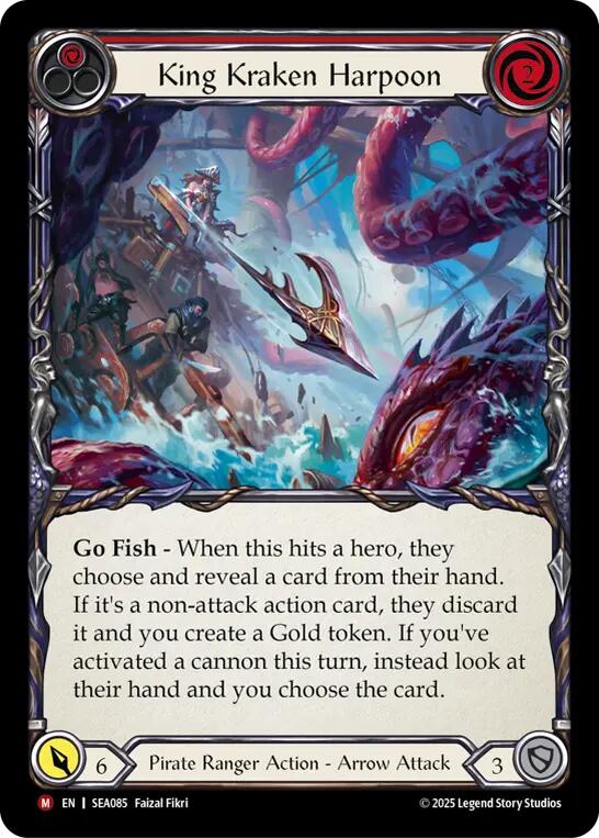 King Kraken Harpoon (Rainbow Foil) [SEA085] (High Seas)  Rainbow Foil | Pegasus Games WI