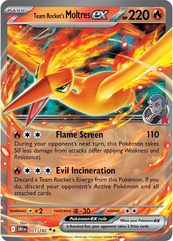 Team Rocket's Moltres ex (031/182) [Scarlet & Violet: Destined Rivals] | Pegasus Games WI