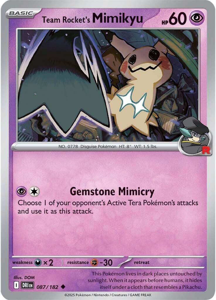 Team Rocket's Mimikyu (087/182) [Scarlet & Violet: Destined Rivals] | Pegasus Games WI