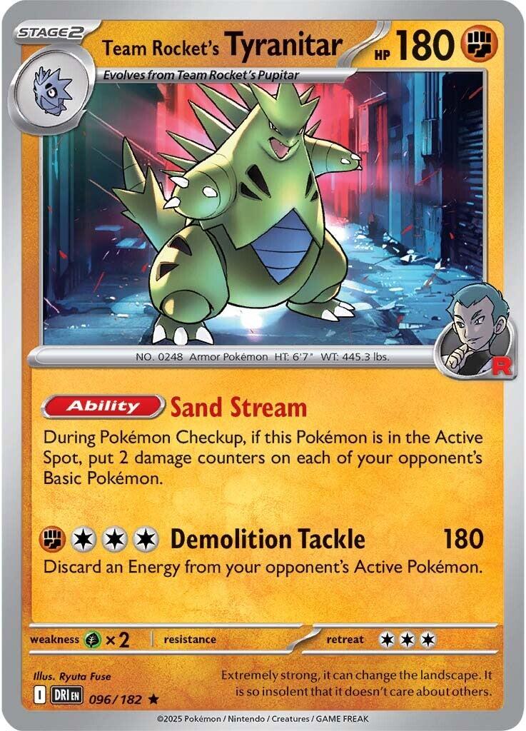Team Rocket's Tyranitar (096/182) [Scarlet & Violet: Destined Rivals] | Pegasus Games WI