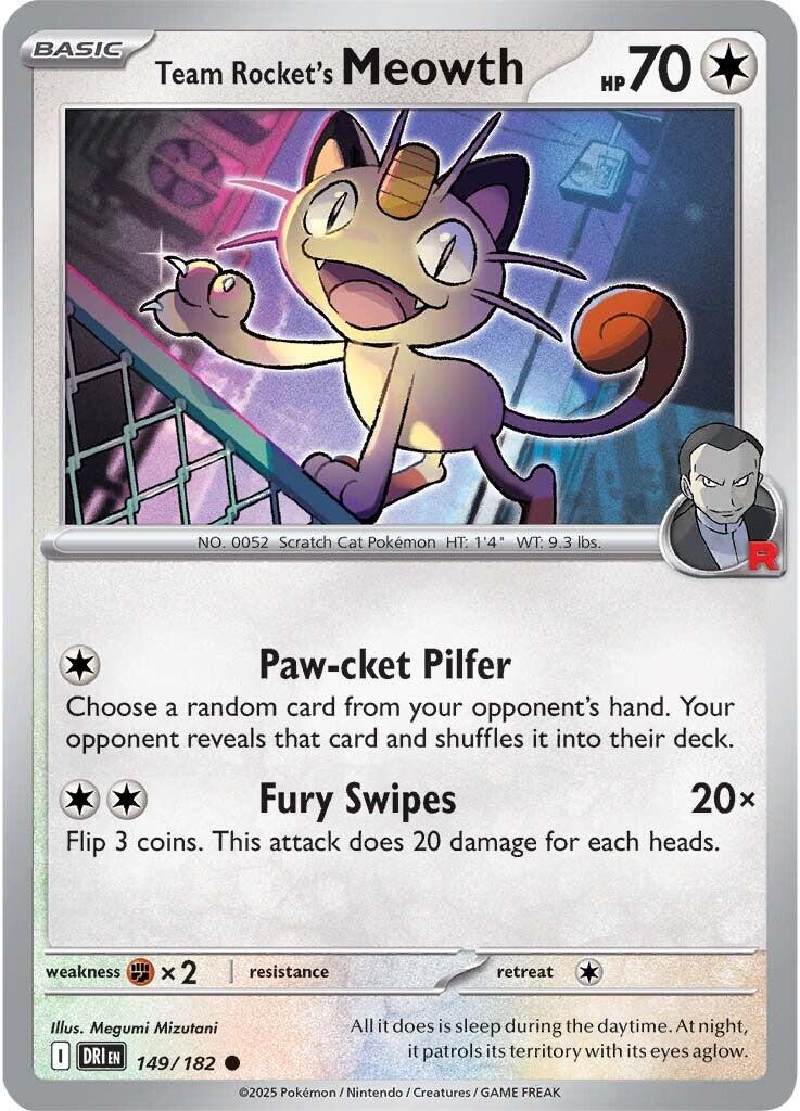 Team Rocket's Meowth (149/182) [Scarlet & Violet: Destined Rivals] | Pegasus Games WI