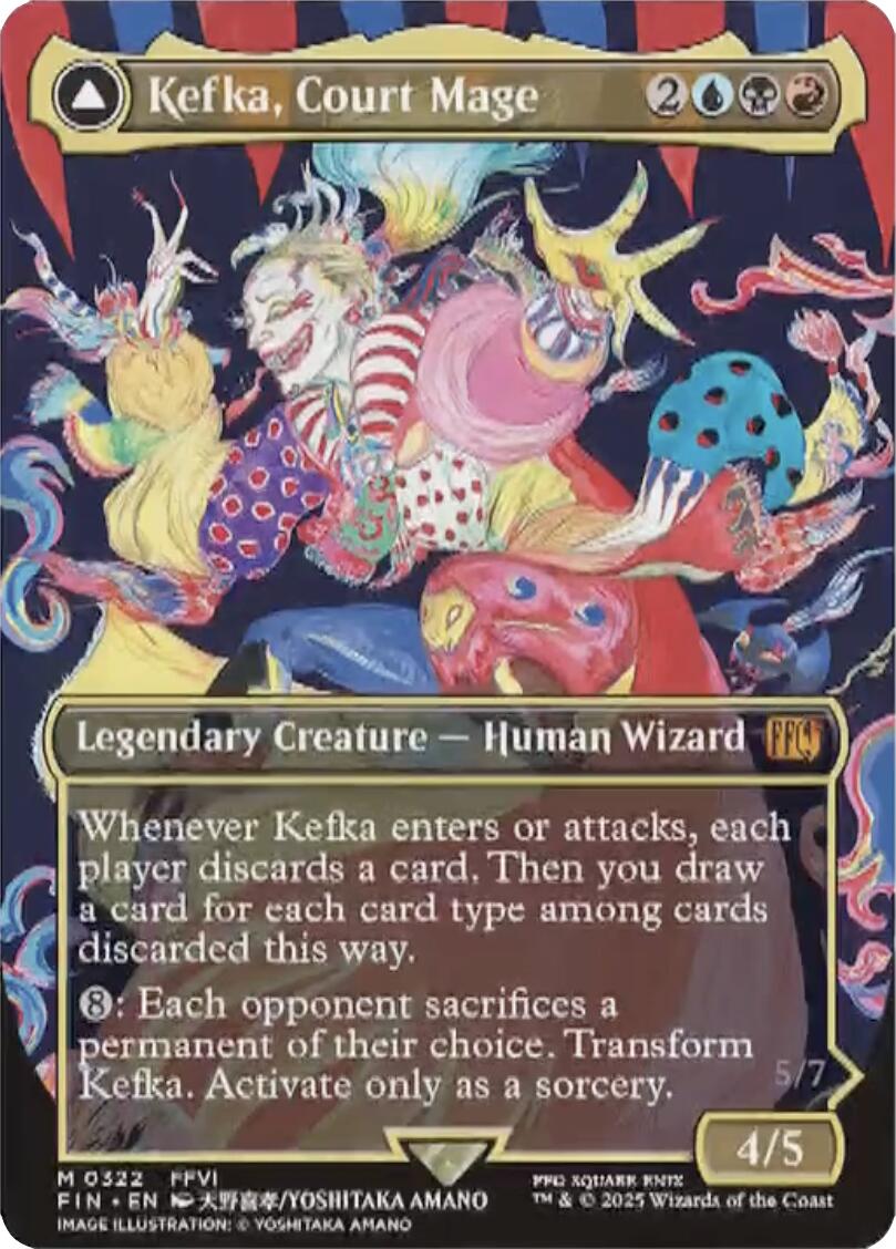 Kefka, Court Mage // Kefka, Ruler of Ruin (Borderless) (0322) [FINAL FANTASY] | Pegasus Games WI