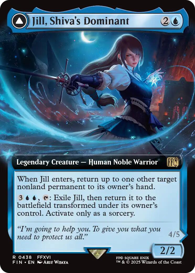 Jill, Shiva's Dominant // Shiva, Warden of Ice (Extended Art) [FINAL FANTASY] | Pegasus Games WI