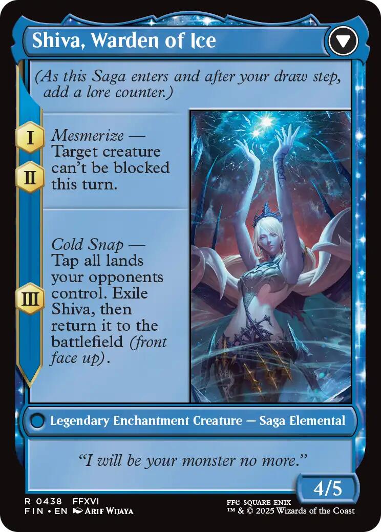 Jill, Shiva's Dominant // Shiva, Warden of Ice (Extended Art) [FINAL FANTASY] | Pegasus Games WI