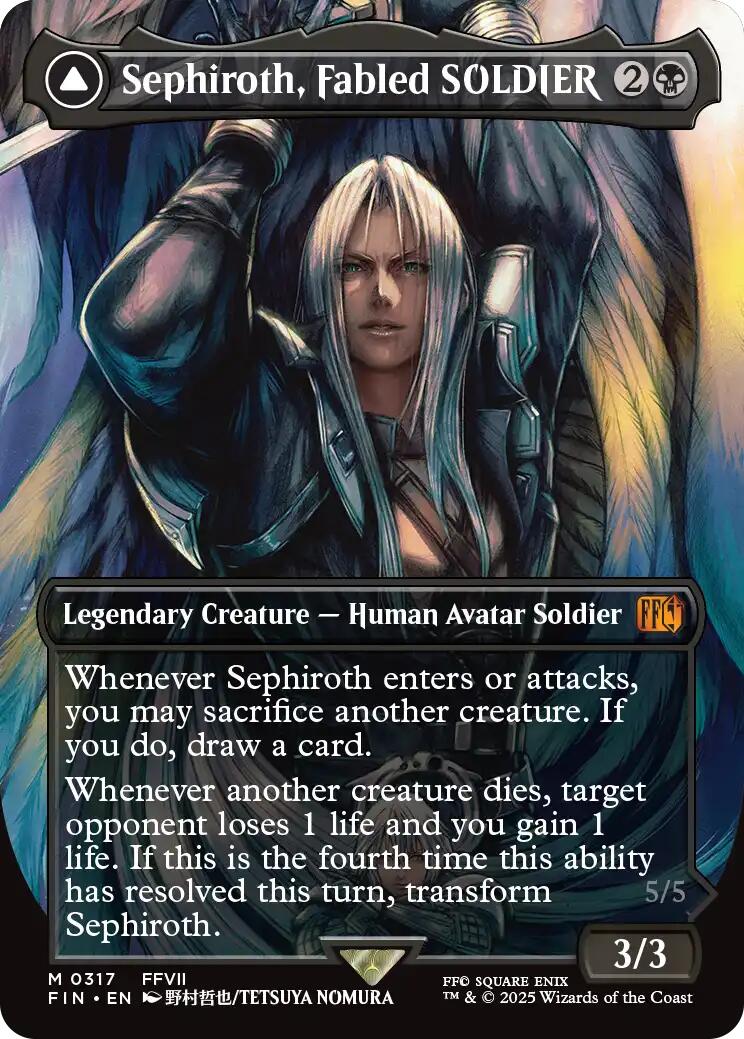 Sephiroth, Fabled SOLDIER // Sephiroth, One-Winged Angel (Borderless) (0317) [FINAL FANTASY] | Pegasus Games WI
