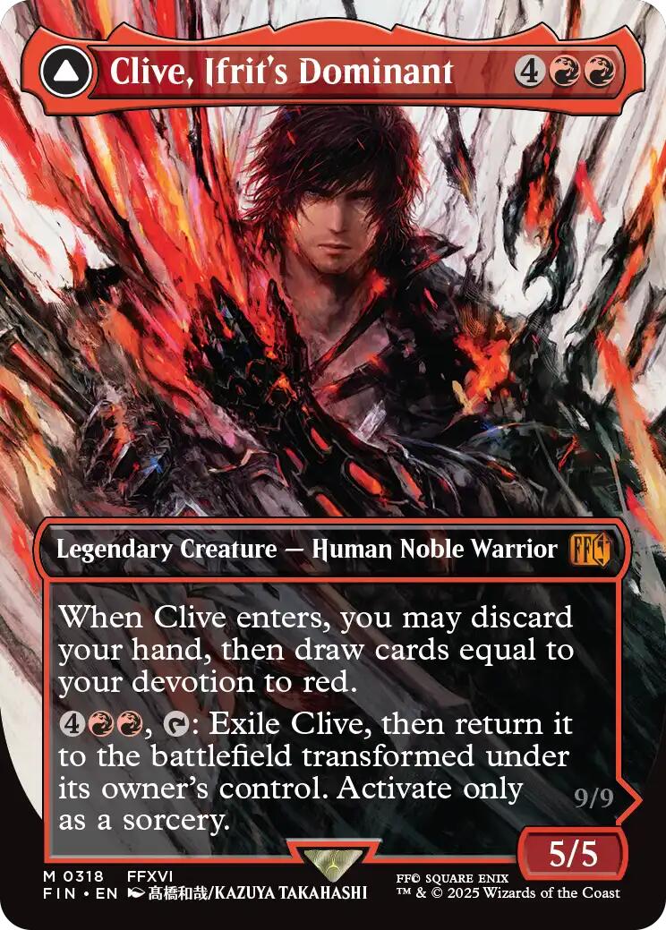 Clive, Ifrit's Dominant // Ifrit, Warden of Inferno (Borderless) (0318) [FINAL FANTASY] | Pegasus Games WI