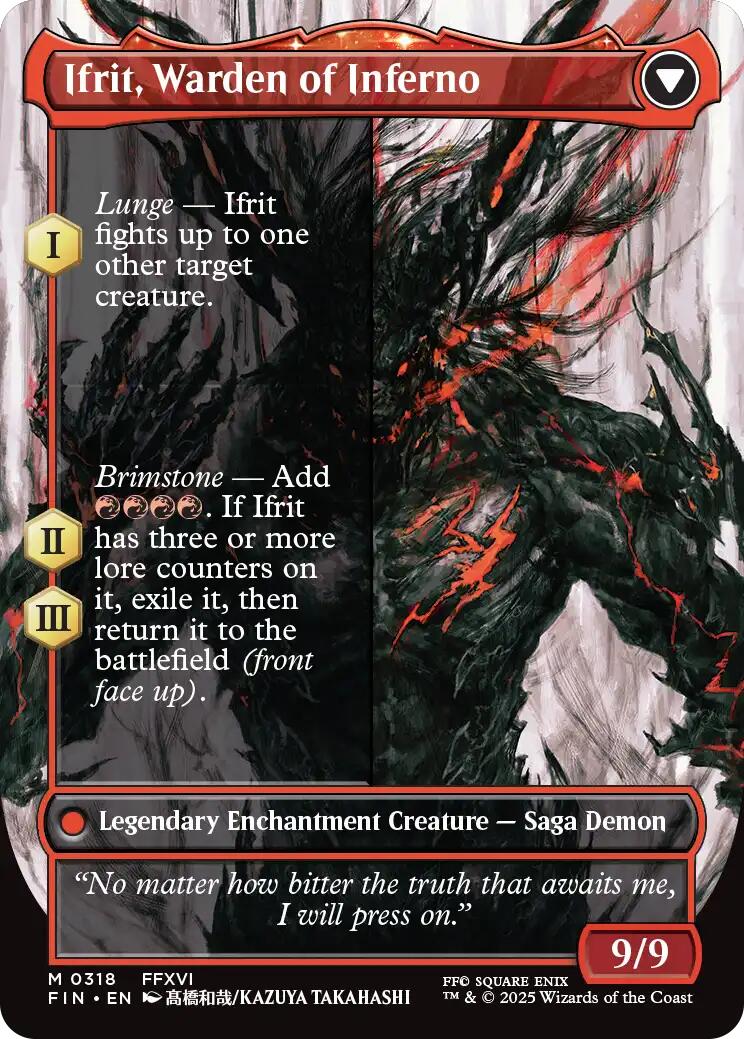 Clive, Ifrit's Dominant // Ifrit, Warden of Inferno (Borderless) (0318) [FINAL FANTASY] | Pegasus Games WI