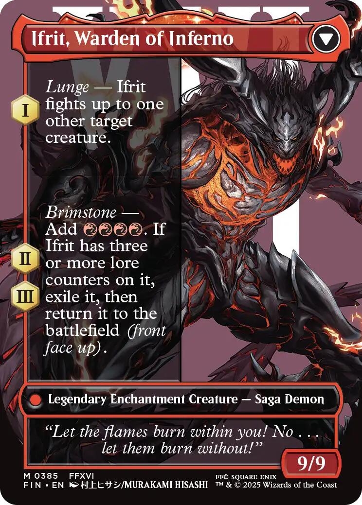 Clive, Ifrit's Dominant // Ifrit, Warden of Inferno (Borderless) (0385) [FINAL FANTASY] | Pegasus Games WI