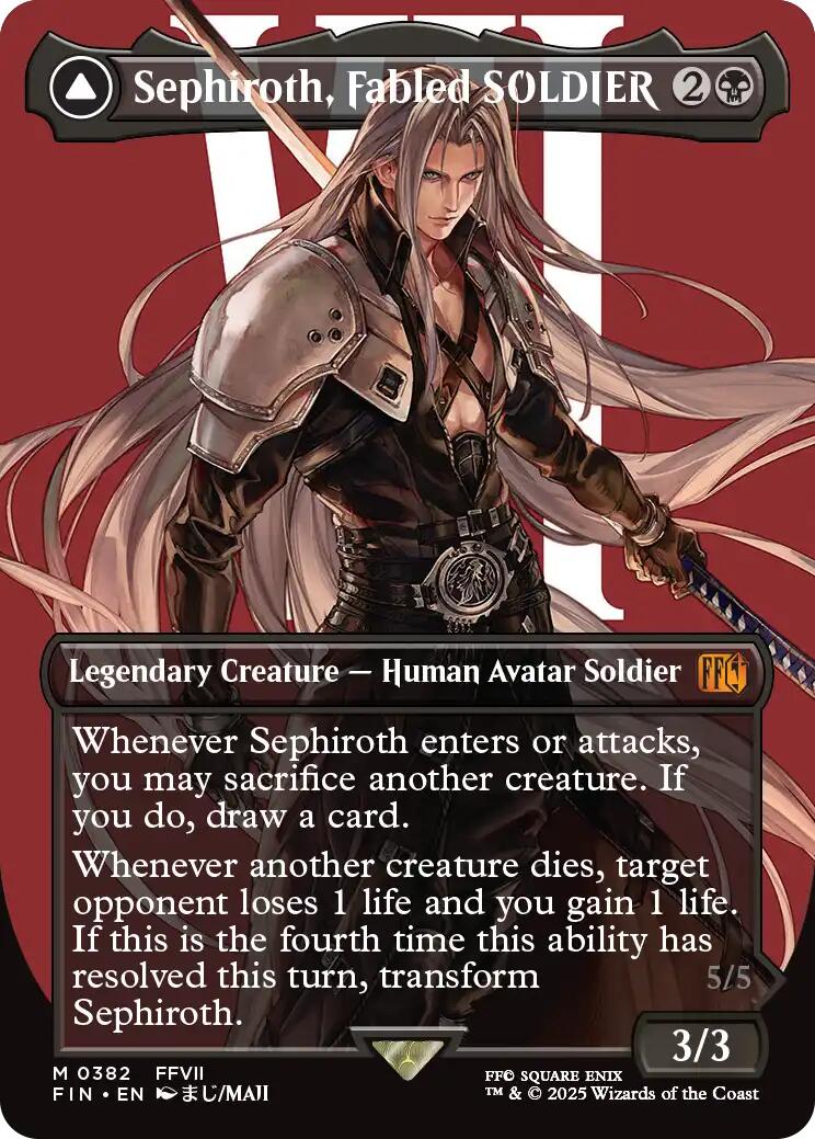 Sephiroth, Fabled SOLDIER // Sephiroth, One-Winged Angel (Borderless) (0382) [FINAL FANTASY] | Pegasus Games WI