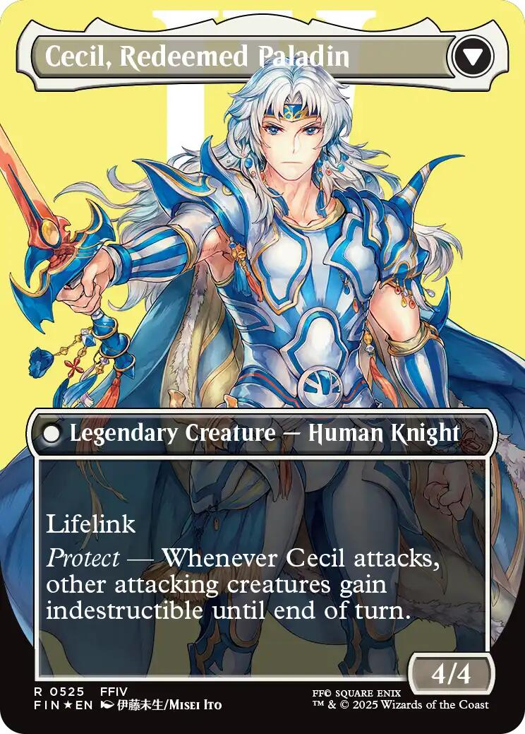 Cecil, Dark Knight // Cecil, Redeemed Paladin (Borderless) (Surge Foil) [FINAL FANTASY] | Pegasus Games WI