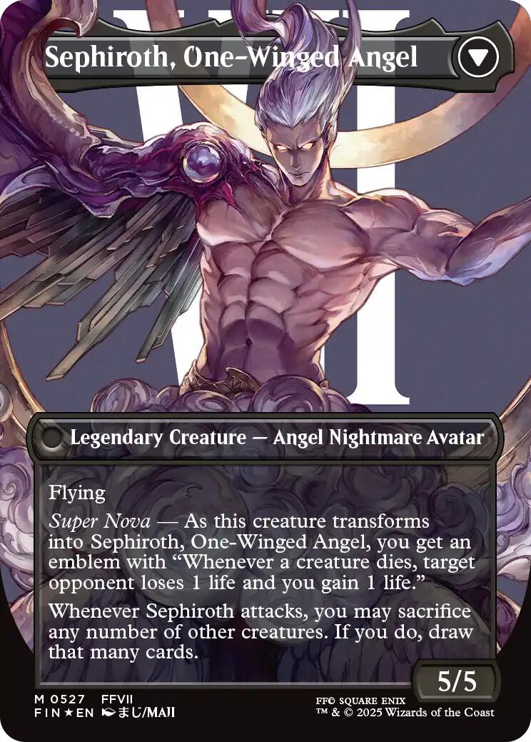 Sephiroth, Fabled SOLDIER // Sephiroth, One-Winged Angel (Borderless) (Surge Foil) [FINAL FANTASY] | Pegasus Games WI